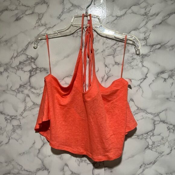 Free People Long Weekend Knit Halter Tank in Watermelon - Picture 4 of 10